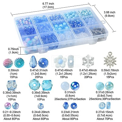 Mixed Styles Transparent Acrylic Beads MACR-FS0001-60-1