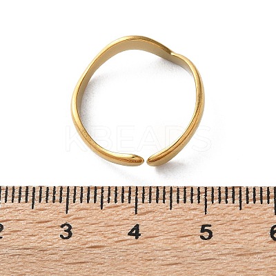 304 Stainless Steel Open Cuff Rings for Women STAS-D085-08G-1