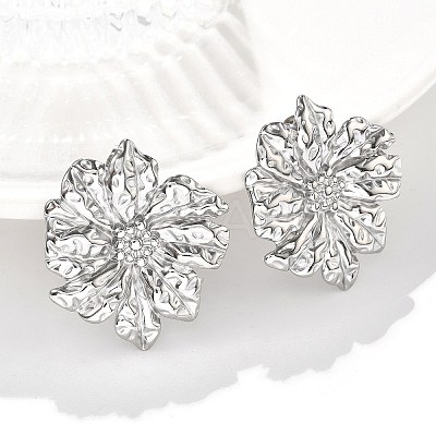 304 Stainless Steel Studs Earrings for Women LS-EJEW-K306-29P-1