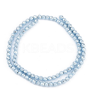 Baking Paint Electroplated Synthetic Non-magnetic Hematite Beads Strands G-H072-A01-01-1
