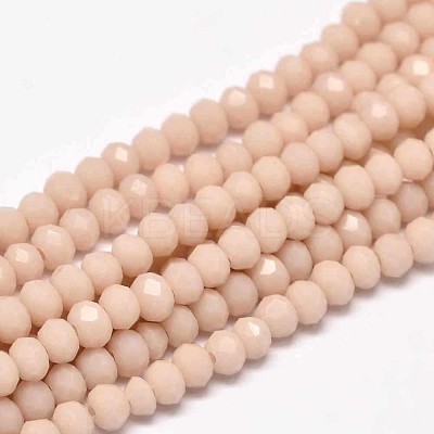 Faceted Rondelle Glass Beads Strands LS-GLAA-I033-4mm-23-1