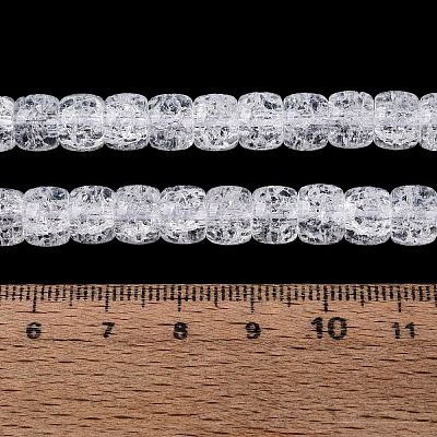 Crackle Transparent Glass Beads Strands GLAA-N069-03A-10-1
