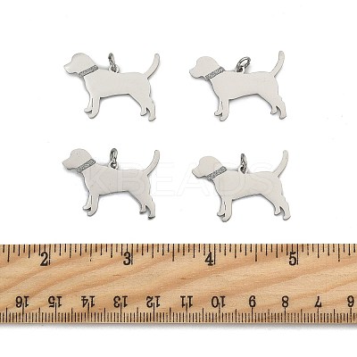 4Pcs 304 Stainless Steel Pendants STAS-FS0002-01A-1