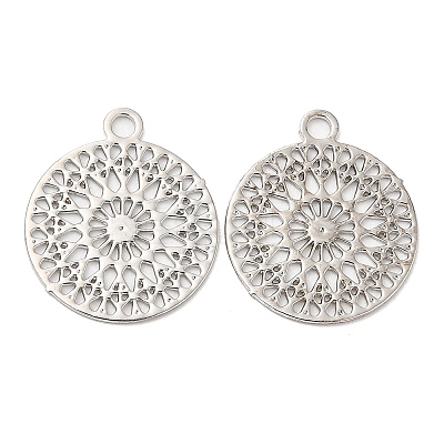 Long-Lasting Plated Brass Filigree Charms KK-K336-20P-1