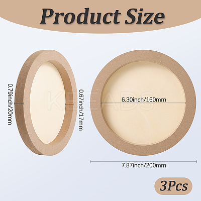 DIY Children Wood Decoration Clay Picture Frame WOOD-WH20008-07D-1