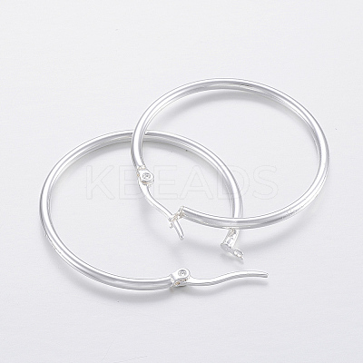304 Stainless Steel Hoop Earrings LS-EJEW-H327-01E-1