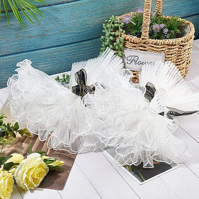 2Bags Pleated Gauze Yarn Flower Bouquets Wrapping Packaging OP-NB0001-13B-1