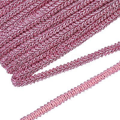 Sparkle Metallic Polyester Braided Lace Trim OCOR-WH0060-46A-1