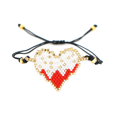 Glass Seed Beads Link Bracelets MB7256-1-1