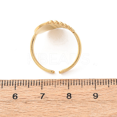 304 Stainless Steel Open Cuff Rings for Women RJEW-K309-02G-1
