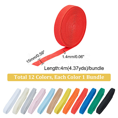 48M 12 Colors Polyester Elastic Cords OCOR-PH0002-21-1