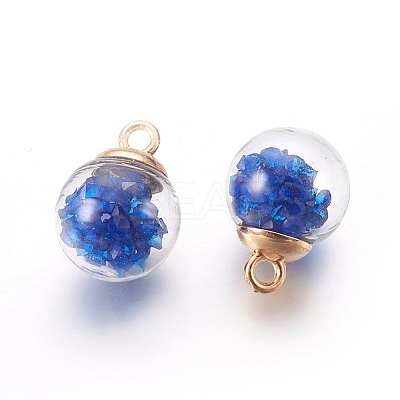 Transparent Glass Bottle Pendants GLAA-L018-06-1