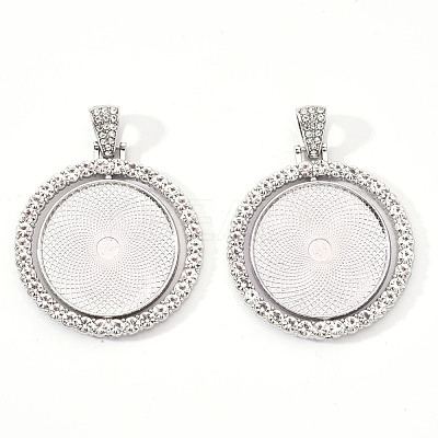 Alloy Pendant Cabochon Settings PALLOY-S107-005P-RS-1