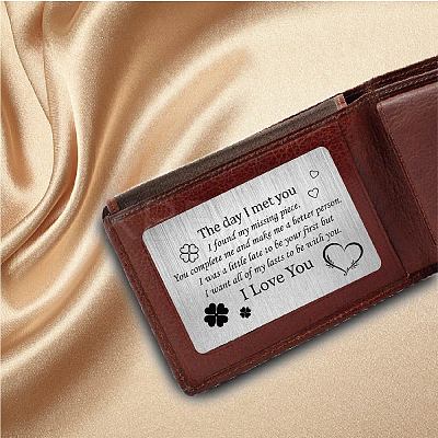 Rectangle 201 Stainless Steel Blank Thermal Transfer Wallet Card DIY-WH0252-011-1