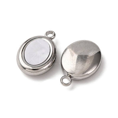 304 Stainless Steel Resin Pendants STAS-P406-15E-P-1
