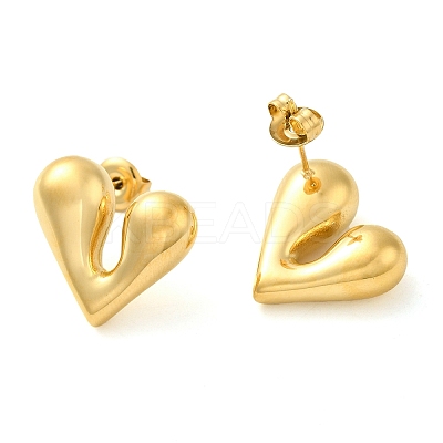 304 Stainless Steel Stud Earrings EJEW-G364-15G-1