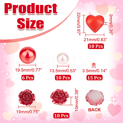 Valentine's Day Themed Acrylic Desktop Decorative Ornaments OACR-WH0042-01C-1
