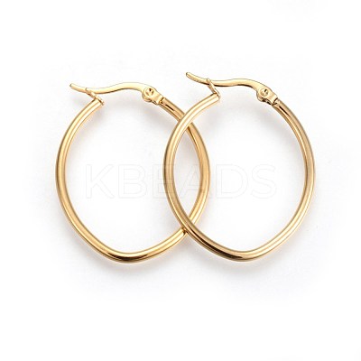 201 Stainless Steel Hoop Earrings EJEW-A052-15E-G-1