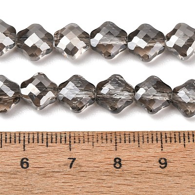 Electroplate Transparent Glass Beads Strands GL-CBA7A17-02A-12-1