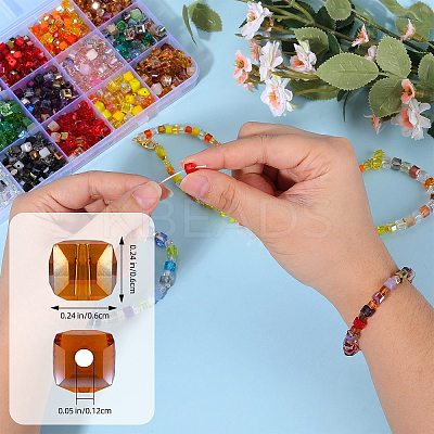 2 Bags Imitation Artificial Crystal Glass Beads GLAA-SZ0001-95C-05-1