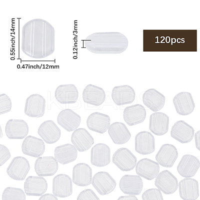 120Pcs Comfort Silicone Earring Pads KY-SP0001-68-1