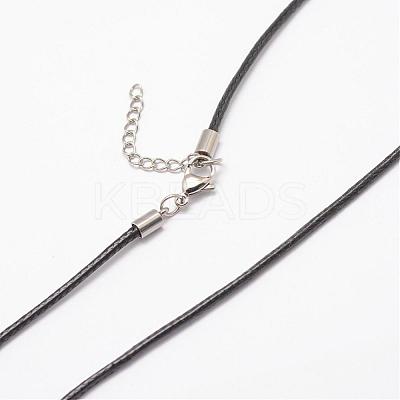 Waxed Cord Necklace Making NJEW-L438-02-1
