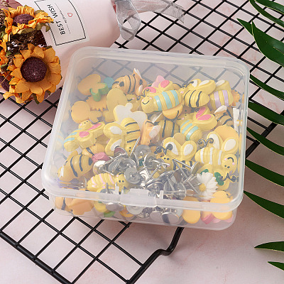 120Pcs DIY Bees & Daisy Shape Sofa Foam Nails Making Kits DIY-CD0001-12P-1