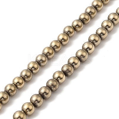 Electroplate Synthetic Magnetic Hematite Beads Strands G-E602-01E-1