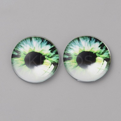Glass Cabochons LS-GLAA-WH0033-75G-03-1
