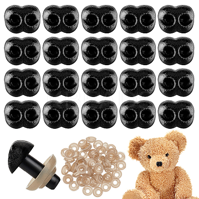 60Pcs Plastic Safety Noses DIY-GA0006-62C-1