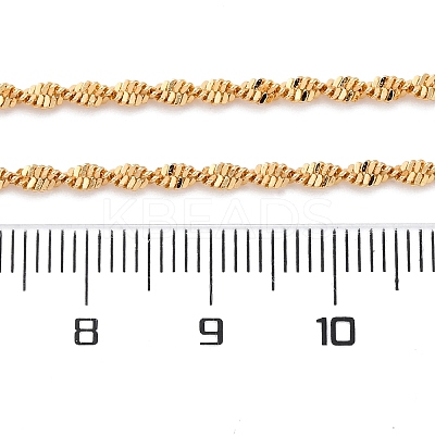 Brass Singapore Chains Necklace for Women X-NJEW-P265-27G-1