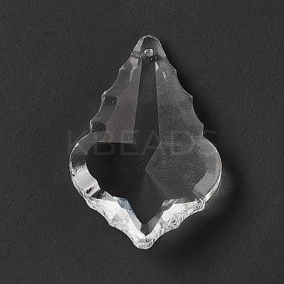 Transparent Glass Big Pendants GLAA-F118-15-1