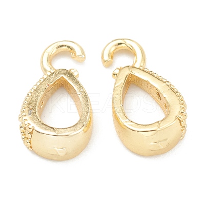 Brass Micro Pave Clear Cubic Zirconia Pendants ZIRC-O042-01G-1