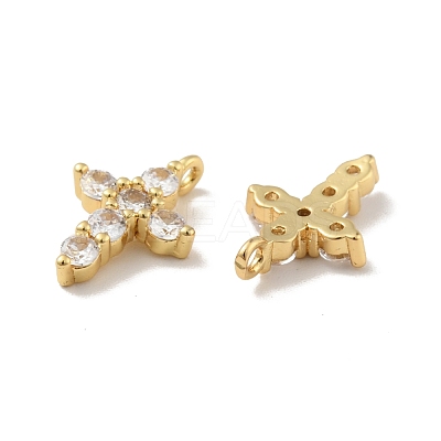 Brass Micro Pave Cubic Zirconia Pendants KK-B059-18G-1
