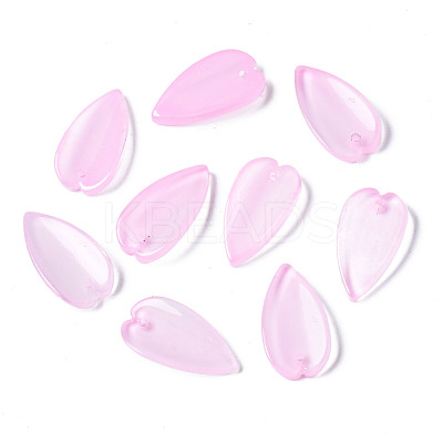 Transparent Spray Painted Glass Pendants GGLA-S054-013E-01-1
