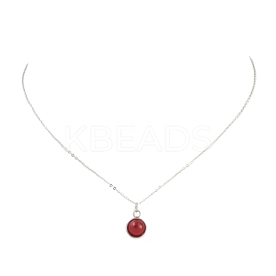 Natural Mixed Stone Pendant Necklaces NJEW-JN05489-01-1