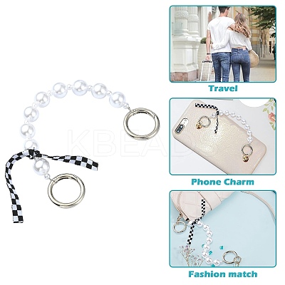Plastic Beads Phone Case Beaded Chain AJEW-CJ00006-1