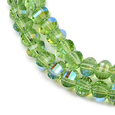 Electroplate Transparent Glass Beads Strands EGLA-B011-08A-AB05-1