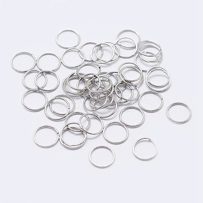 Anti-Tarnish Rhodium Plated 925 Sterling Silver Open Jump Rings STER-F036-02P-0.3x4mm-1
