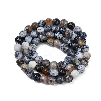 Natural Fire Crackle Agate Beads Strands G-C082-A01-39-1