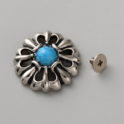 Antique Silver Alloy Decorative Rivets FIND-TAC0027-20B-1