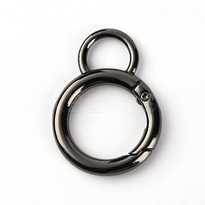 (Clearance Sale)Zinc Alloy Spring Gate Ring Clasps LS-PALLOY-WH0085-43D-1
