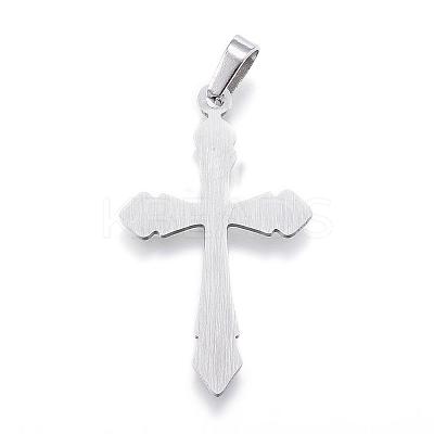 Non-Tarnish 304 Stainless Steel Pendants with 201 Stainless Steel Clasp STAS-G124-18P-1