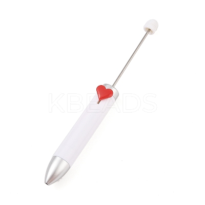 Heart Plastic Ball-Point Pen AJEW-P126-B02-1
