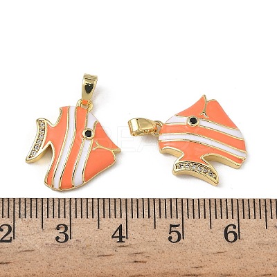 Brass Micro Pave Cubic Zirconia Pendants KK-F924-19B-G04-1