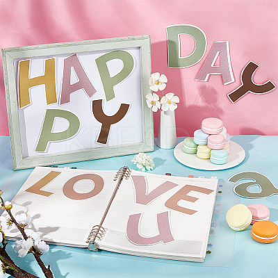 Bohemia Paper Letter Number Decorative Stickers DIY-WH0349-127-1