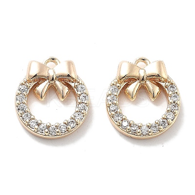 Micro Pave Cubic Zirconia Pendants KK-M102-09G-1