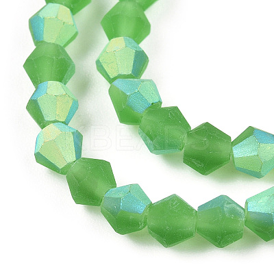 Imitate Austrian Crystal Bicone Frosted Glass Beads Strands EGLA-A039-T6mm-MB03-1