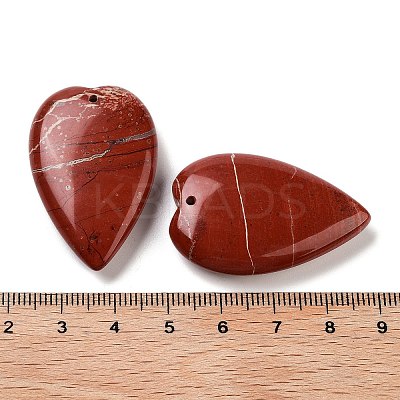 Natural Red Jasper Pendants G-D087-02I-1