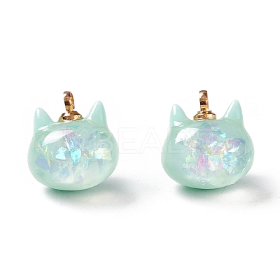 Sparkle Opaque Resin Charms RESI-E019-01G-01-1
